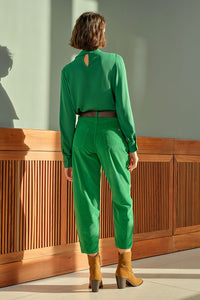 Pantalon bombazine verde