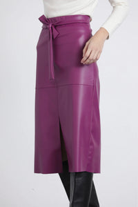 Falda midi faro purpura