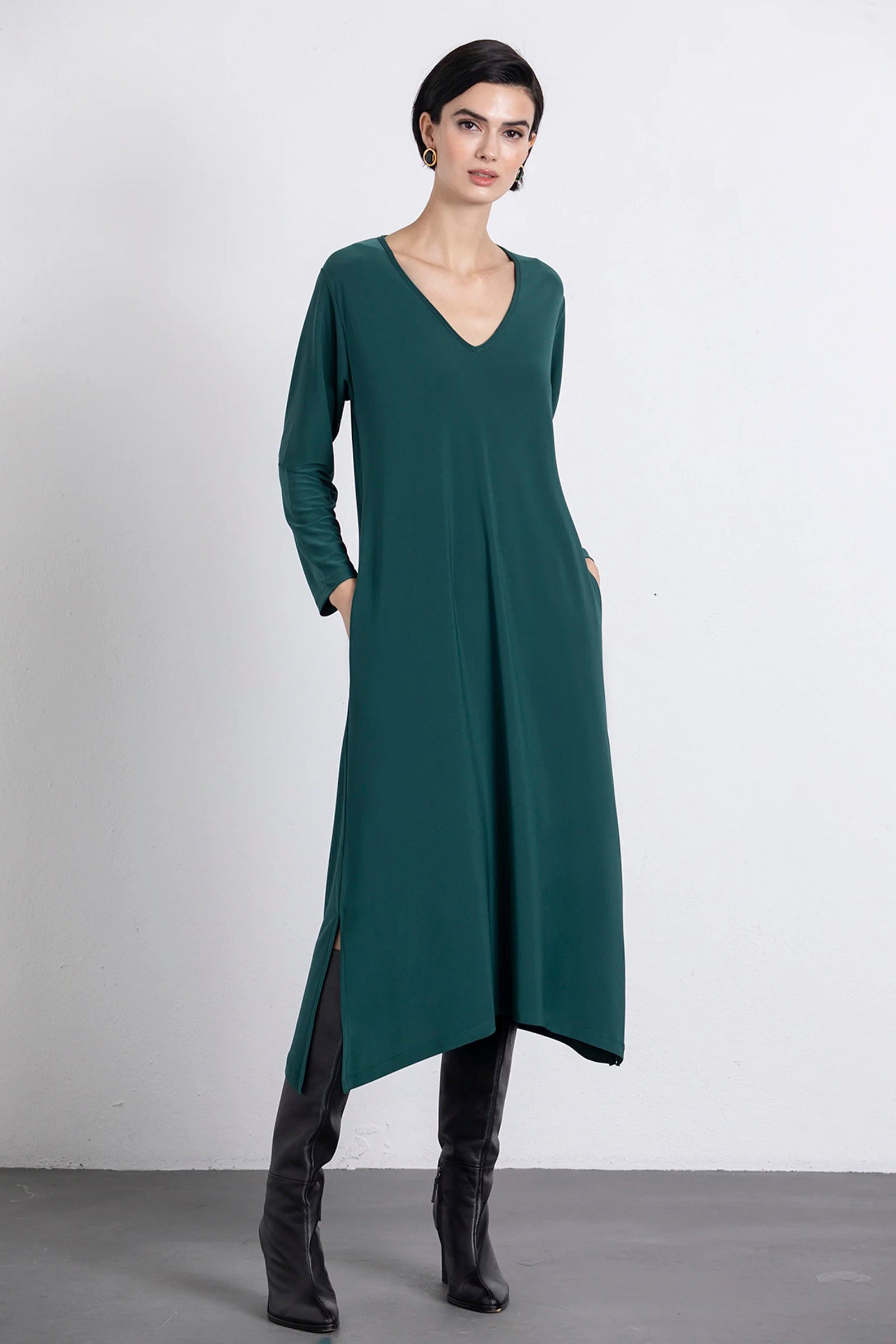 Vestido midi verde