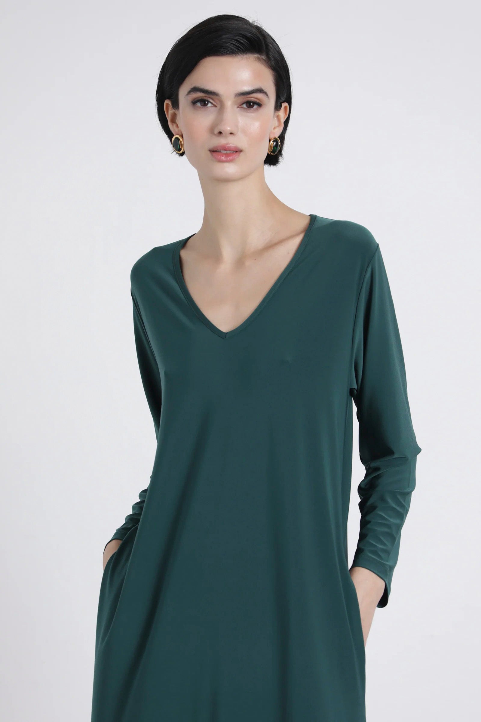 Vestido midi verde