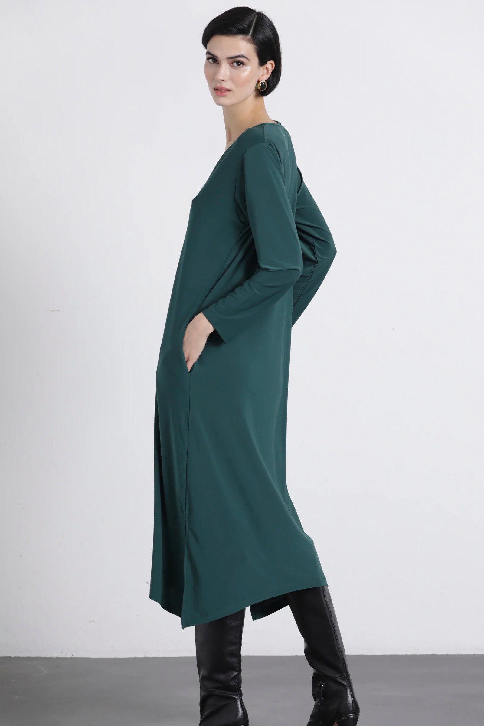 Vestido midi verde