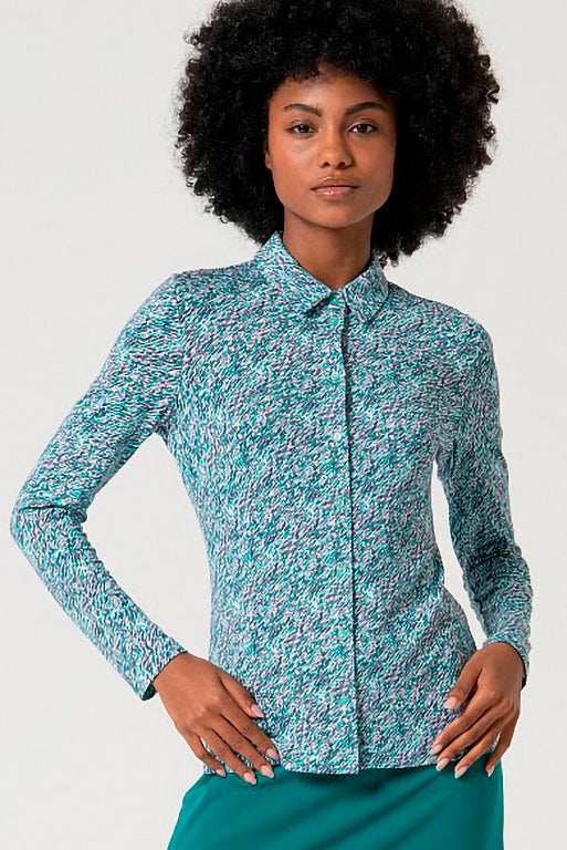 Camisa Kaal turquesa