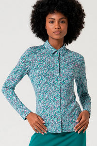 Camisa Kaal turquesa