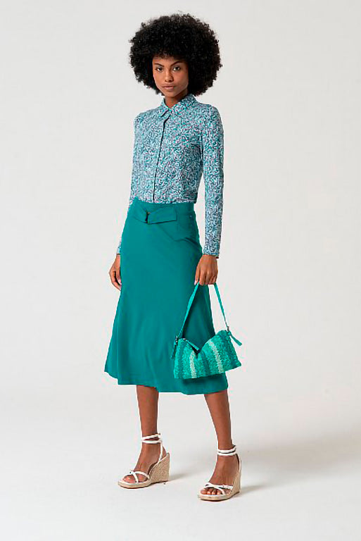 Camisa Kaal turquesa
