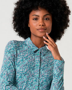 Camisa Kaal turquesa