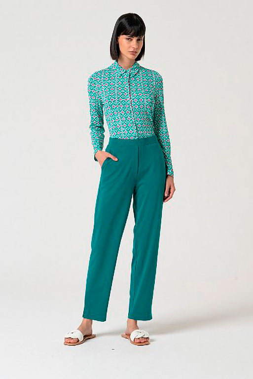 Camisa elastica kavi turquesa