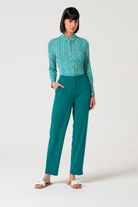 Camisa elastica kavi turquesa