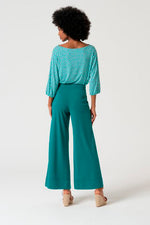 Cargar imagen en el visor de la galería, Pantalon cropped lipo esmeralda
