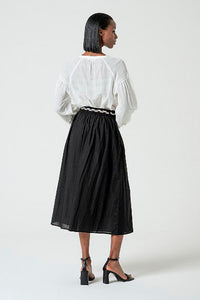 Falda midi lion negro