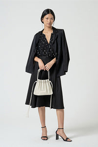 Blazer satinada lite negro