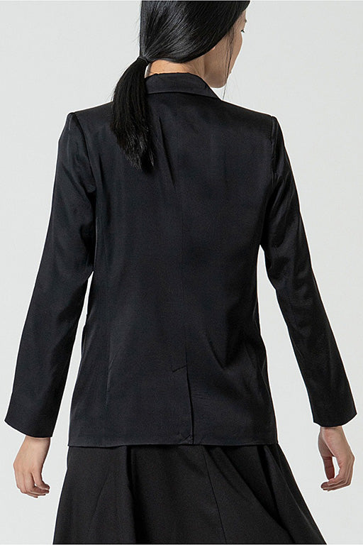 Blazer satinada lite negro