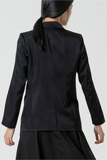 Cargar imagen en el visor de la galería, Blazer satinada lite negro
