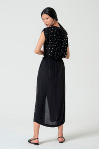 Falda crepe livi negro