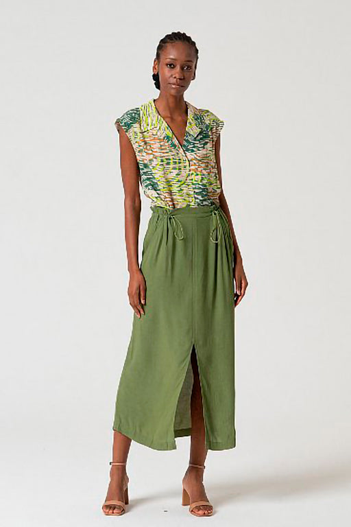 Falda crepe livi verde