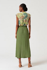 Falda crepe livi verde