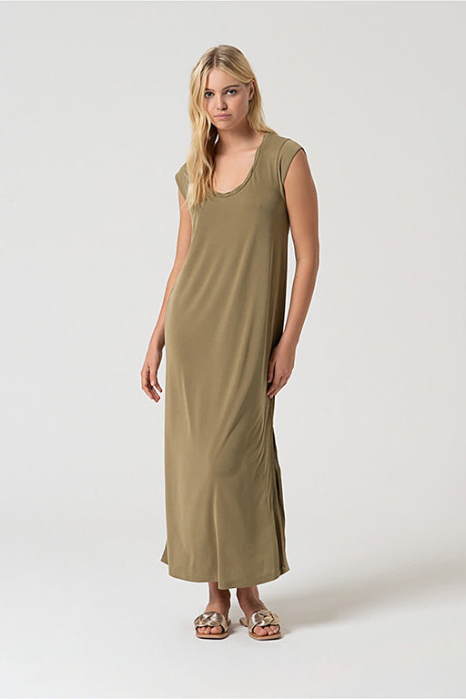 Vestido largo lixx caqui