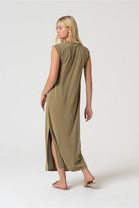 Vestido largo lixx caqui