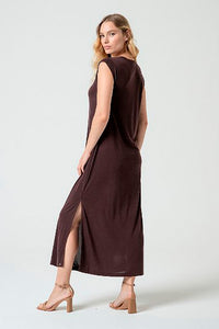 Vestido largo lixx marron