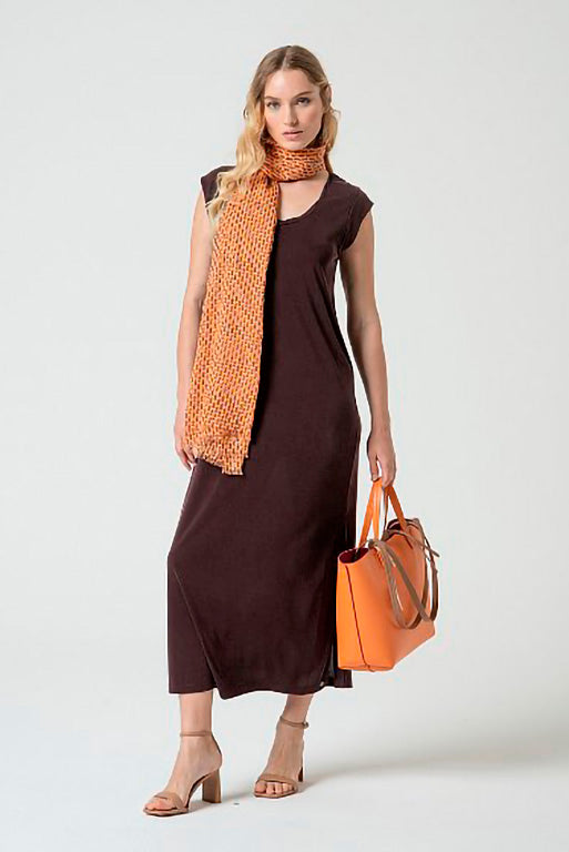 Vestido largo lixx marron