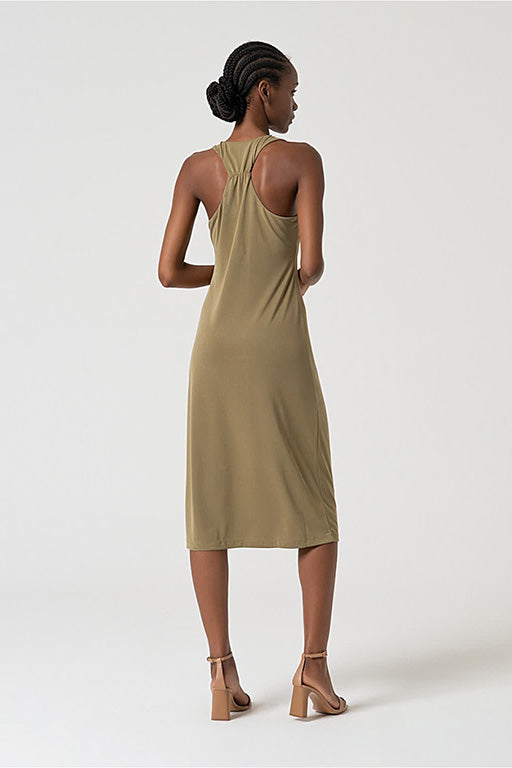 Vestido midi lixx caqui