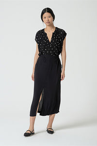 Blusa lunares mabu negro