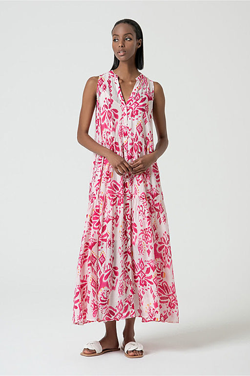 Vestido largo orvi fucsia