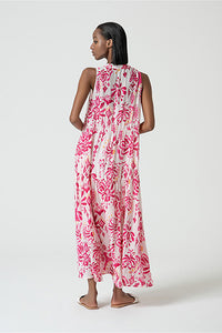 Vestido largo orvi fucsia