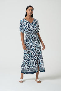 Vestido largo tifi azul