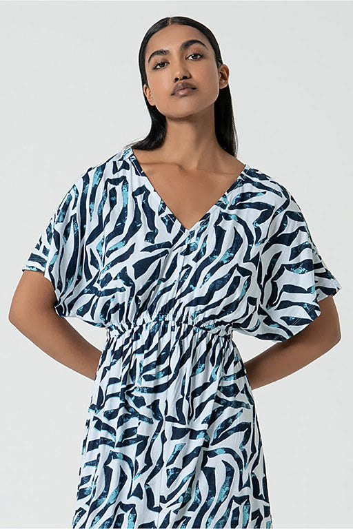 Vestido largo tifi azul