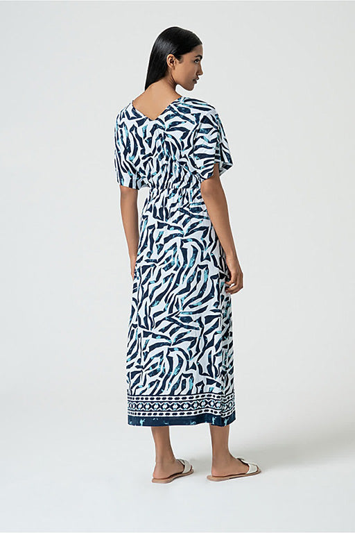 Vestido largo tifi azul