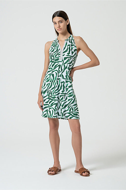 Vestido corto tifi verde