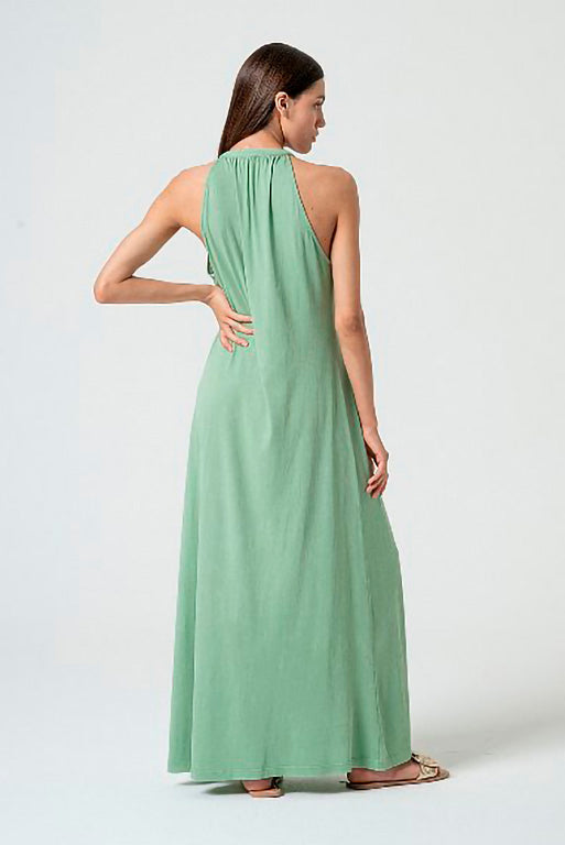 Vestido largo tina verde