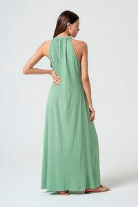 Vestido largo tina verde