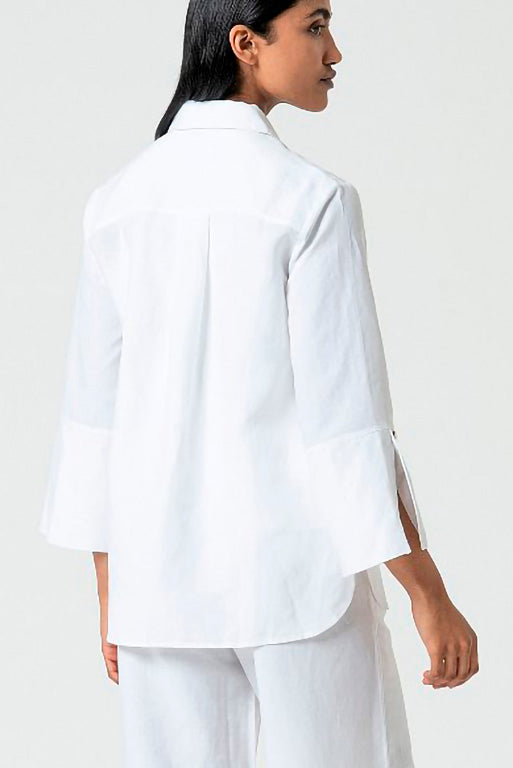 Camisa lino tine blanco roto