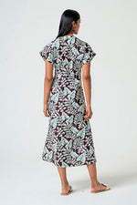 Cargar imagen en el visor de la galería, Vestido midi camisero marron
