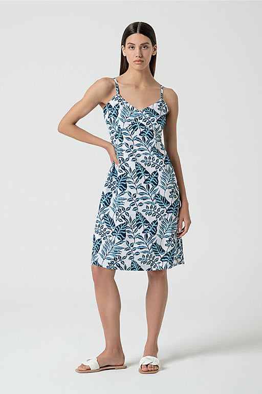 Vestido corto tirantes tino azul
