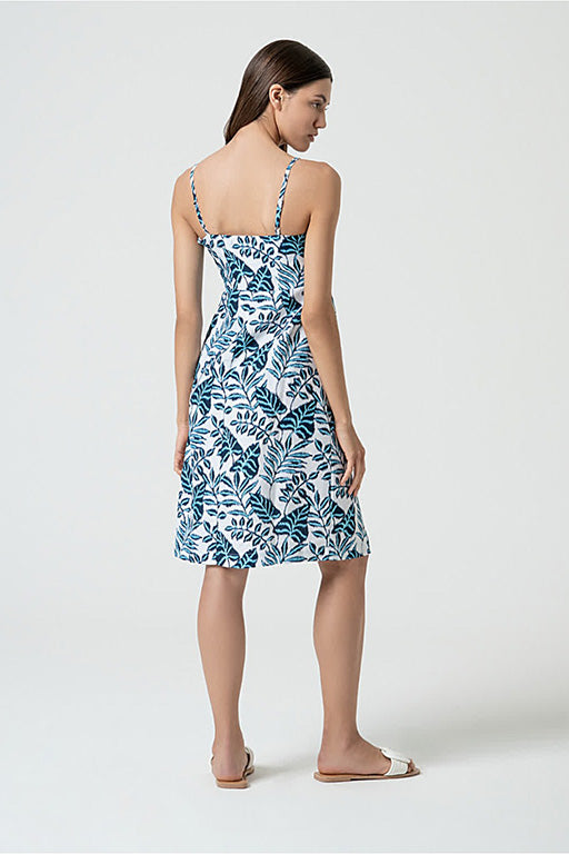 Vestido corto tirantes tino azul