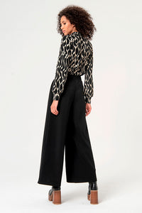 Pantalon recto punto negro