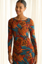 Cargar imagen en el visor de la galería, Vestido midi lavi teja
