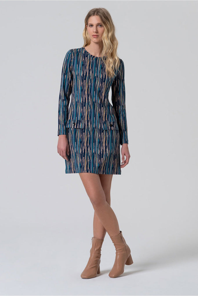 Vestido corto alfi azul