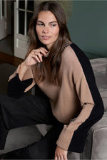 Cargar imagen en el visor de la galería, Jersey bicolor liko beig
