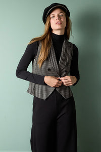 Pantalon flare lisa negro