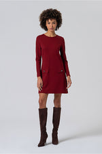 Cargar imagen en el visor de la galería, Vestido corto lisa rojo ingles
