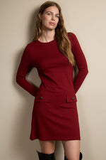 Cargar imagen en el visor de la galería, Vestido corto lisa rojo ingles
