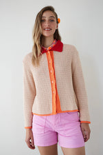 Cargar imagen en el visor de la galería, Cardigan punto misty crudo
