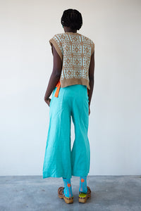 Pantalon lino bomba esmeralda