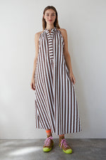 Cargar imagen en el visor de la galería, Vestido largo morena marron
