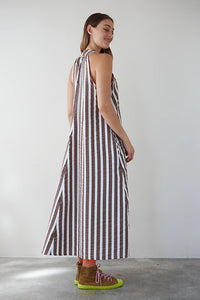 Vestido largo morena marron