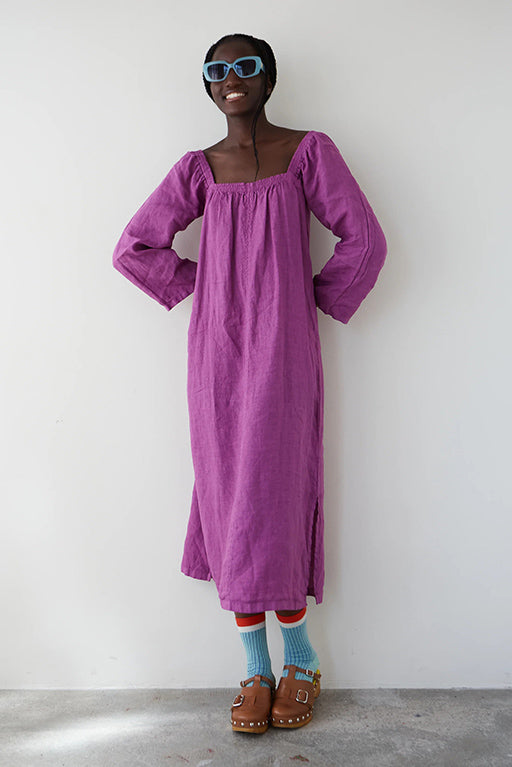 Vestido midi sorbete morado