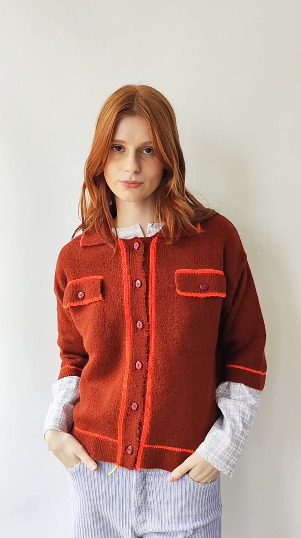Cardigan Hope marron